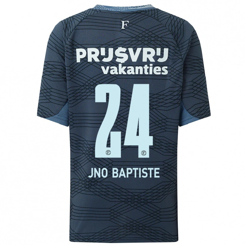Danxen Hombre Camiseta Bridget Jno Baptiste #24 Negro Gris 2ª Equipación 2025/26 La Camisa México