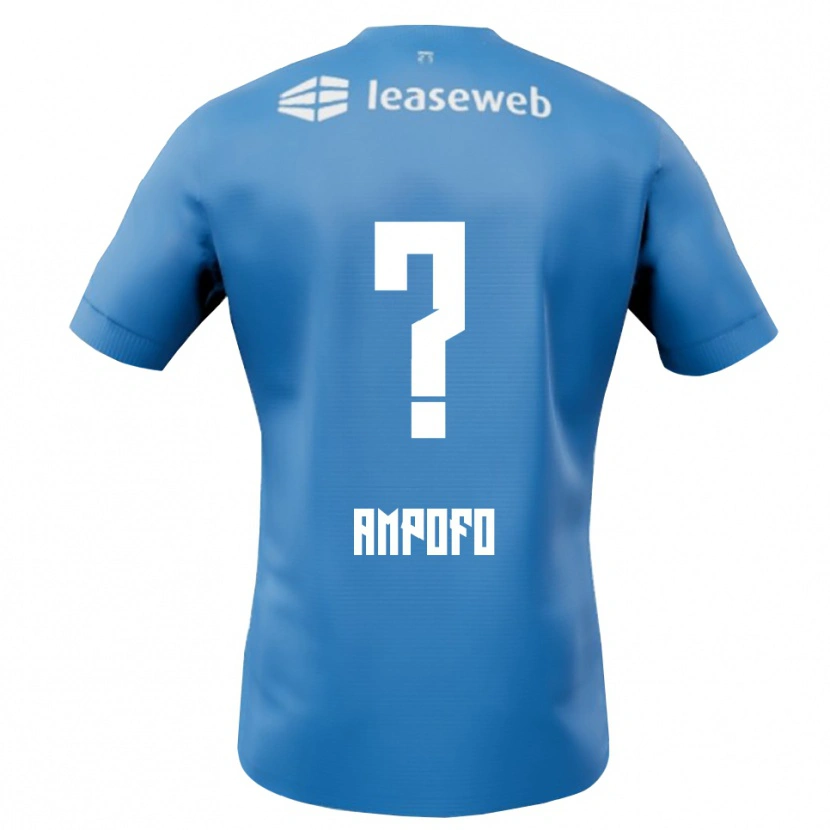 Danxen Hombre Camiseta Jahmael Ampofo #0 Azul Blanco 2ª Equipación 2025/26 La Camisa México