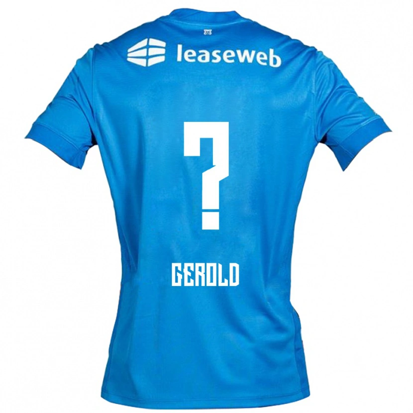 Danxen Hombre Camiseta Jayen Gerold #0 Azul Blanco 2ª Equipación 2025/26 La Camisa México