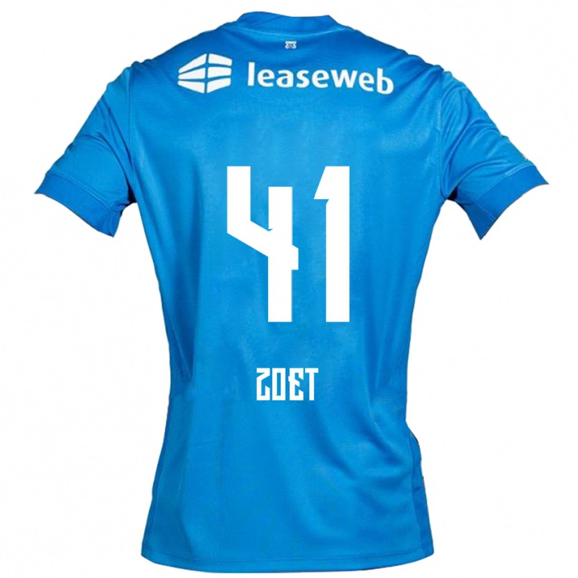 Danxen Hombre Camiseta Jeroen Zoet #41 Azul Blanco 2ª Equipación 2025/26 La Camisa México