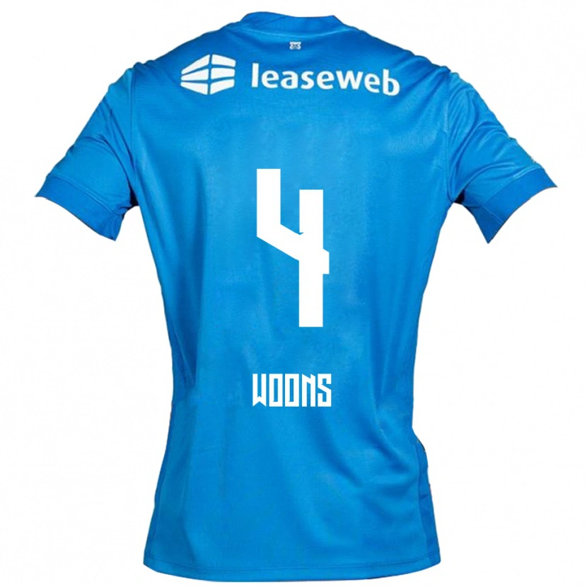 Danxen Hombre Camiseta Karlijn Woons #4 Azul Blanco 2ª Equipación 2025/26 La Camisa México