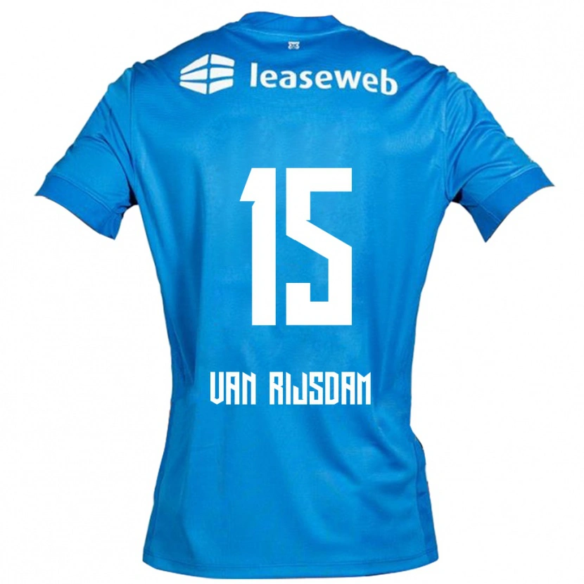 Danxen Hombre Camiseta Julian Van Rijsdam #15 Azul Blanco 2ª Equipación 2025/26 La Camisa México
