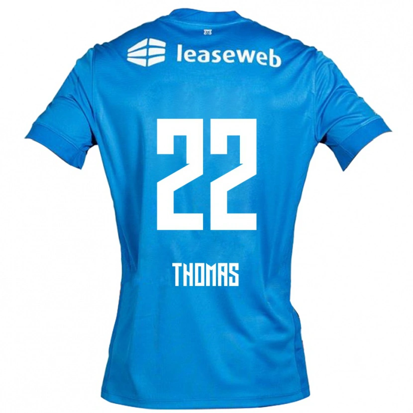 Danxen Hombre Camiseta Kealyn Thomas #22 Azul Blanco 2ª Equipación 2025/26 La Camisa México
