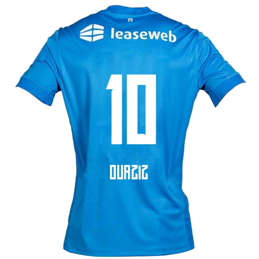 Danxen Hombre Camiseta Adam Ouaziz #10 Azul Blanco 2ª Equipación 2025/26 La Camisa México