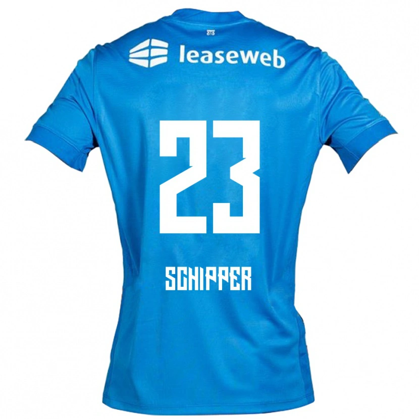 Danxen Hombre Camiseta Jur Schipper #23 Azul Blanco 2ª Equipación 2025/26 La Camisa México
