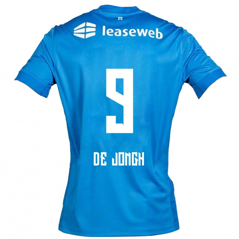 Danxen Hombre Camiseta Iain De Jongh #9 Azul Blanco 2ª Equipación 2025/26 La Camisa México
