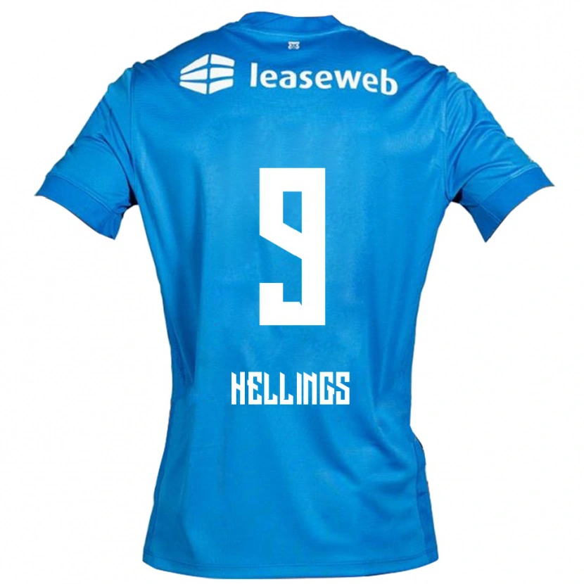 Danxen Hombre Camiseta Chavarello Hellings #9 Azul Blanco 2ª Equipación 2025/26 La Camisa México