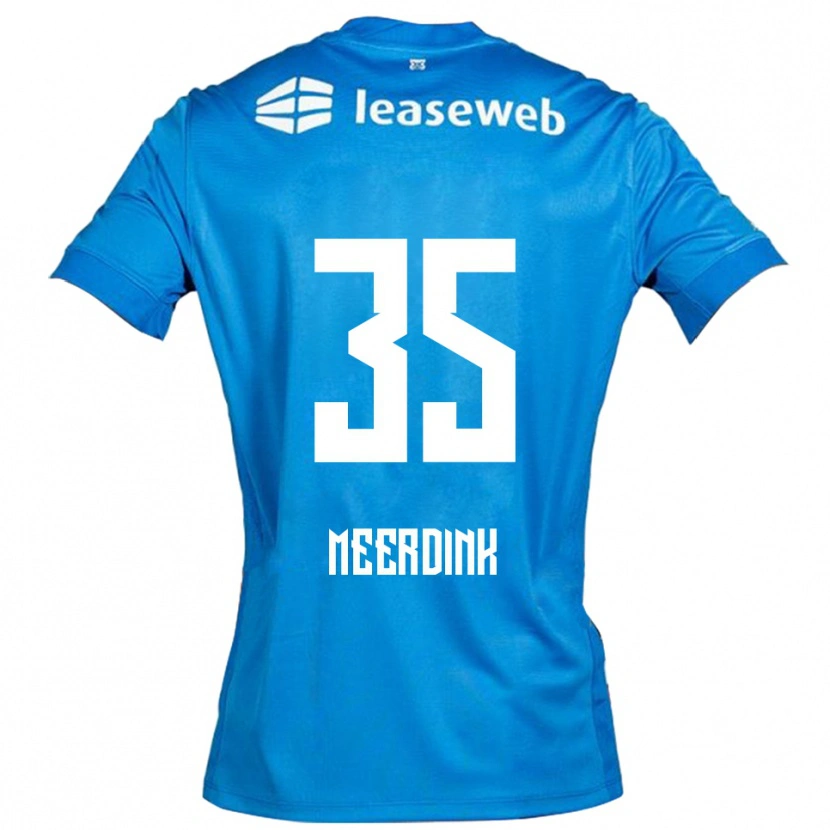 Danxen Hombre Camiseta Mexx Meerdink #35 Azul Blanco 2ª Equipación 2025/26 La Camisa México