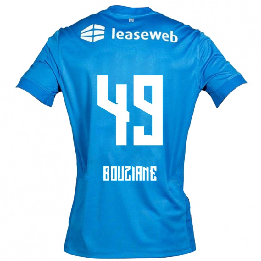 Danxen Hombre Camiseta Wassim Bouziane #49 Azul Blanco 2ª Equipación 2025/26 La Camisa México