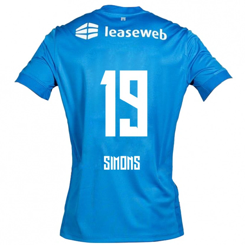 Danxen Hombre Camiseta Saviola Simons #19 Azul Blanco 2ª Equipación 2025/26 La Camisa México