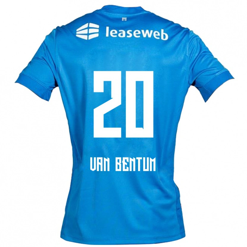 Danxen Hombre Camiseta Mirte Van Bentum #20 Azul Blanco 2ª Equipación 2025/26 La Camisa México