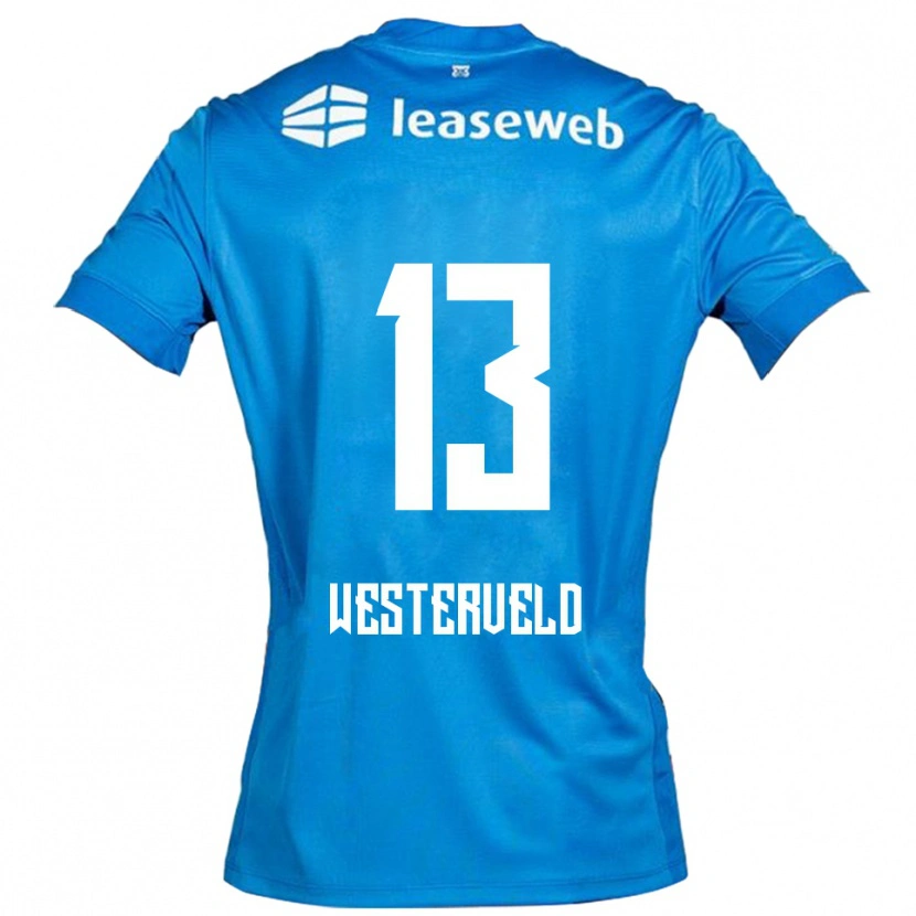 Danxen Hombre Camiseta Sem Westerveld #13 Azul Blanco 2ª Equipación 2025/26 La Camisa México