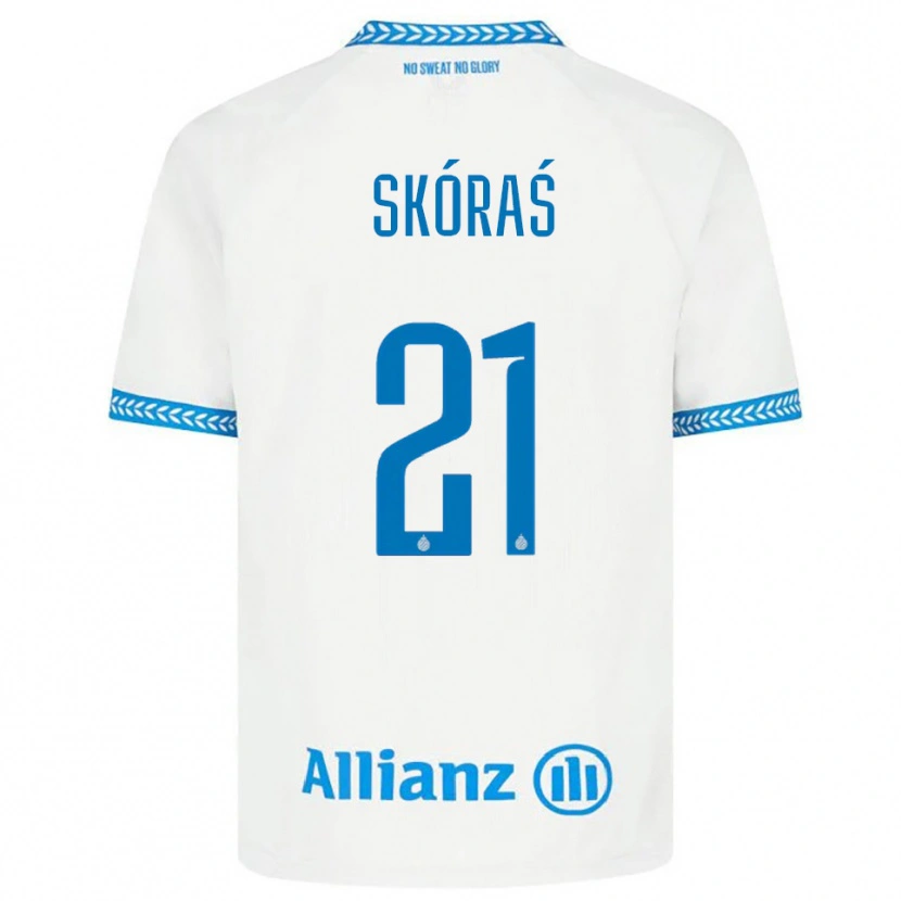 Danxen Hombre Camiseta Michal Skoras #21 Azul Blanco 2ª Equipación 2025/26 La Camisa México