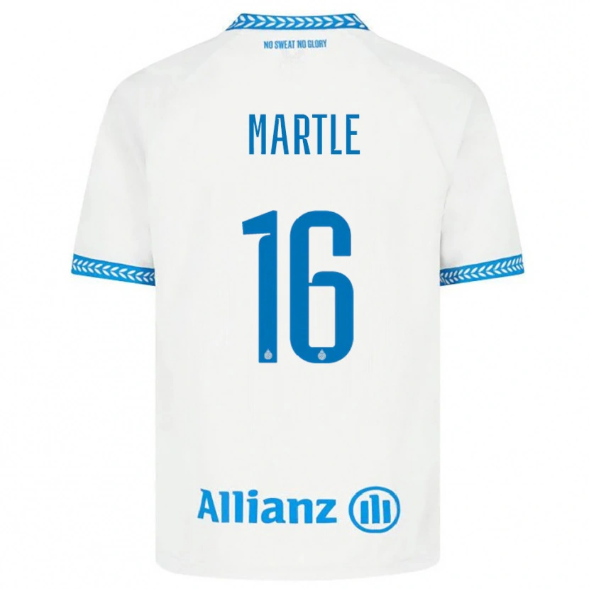 Danxen Hombre Camiseta Margaux Martlé #16 Azul Blanco 2ª Equipación 2025/26 La Camisa México