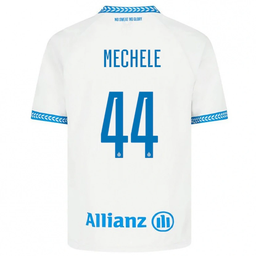 Danxen Hombre Camiseta Brandon Mechele #44 Azul Blanco 2ª Equipación 2025/26 La Camisa México