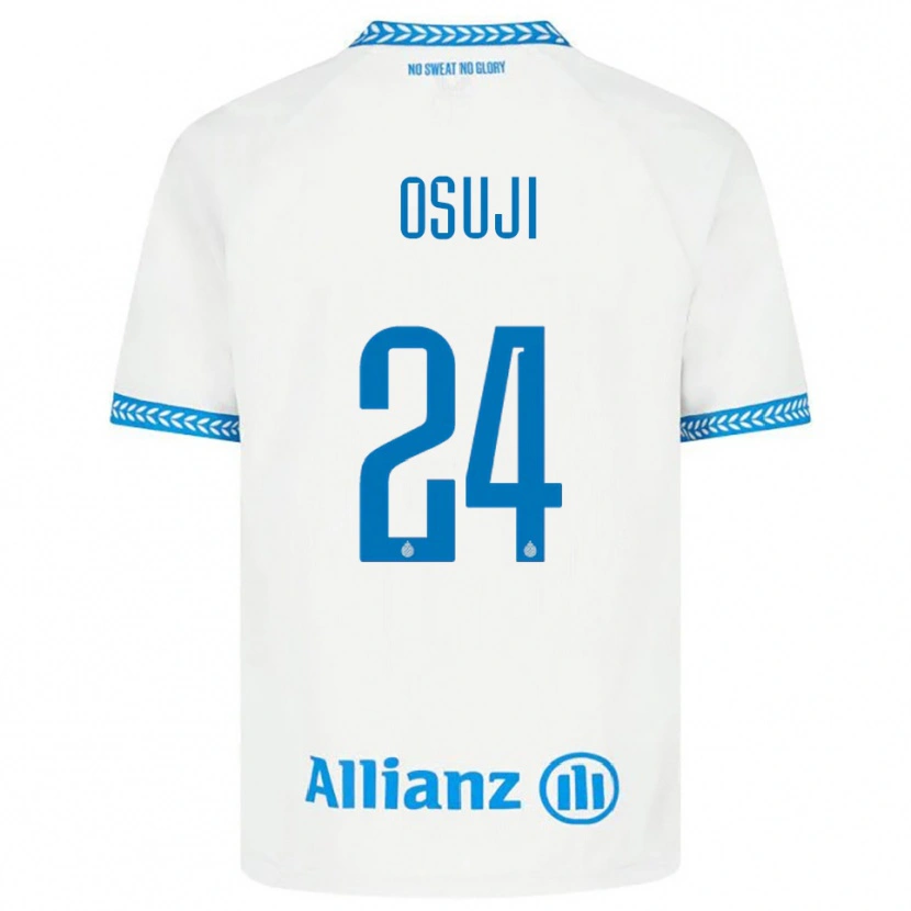 Danxen Hombre Camiseta Vince Osuji #24 Azul Blanco 2ª Equipación 2025/26 La Camisa México