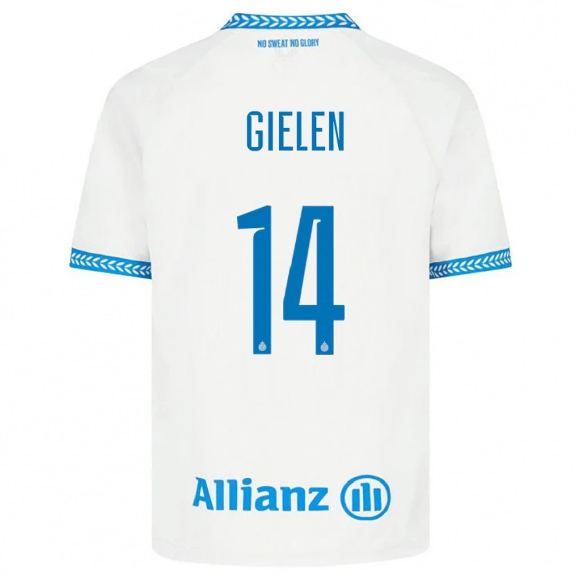 Danxen Hombre Camiseta Sterre Gielen #14 Azul Blanco 2ª Equipación 2025/26 La Camisa México