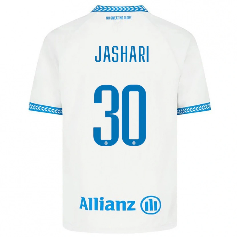 Danxen Hombre Camiseta Ardon Jashari #30 Azul Blanco 2ª Equipación 2025/26 La Camisa México