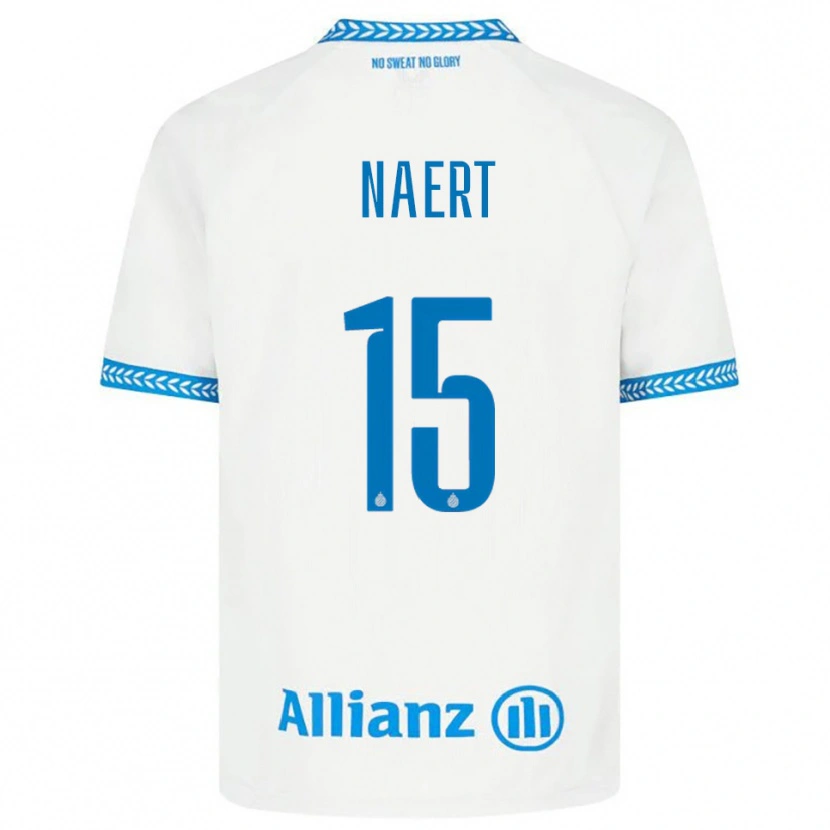 Danxen Hombre Camiseta Stan Naert #15 Azul Blanco 2ª Equipación 2025/26 La Camisa México