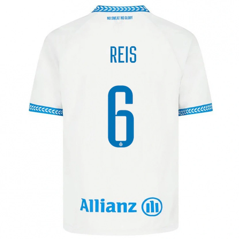 Danxen Hombre Camiseta Ludovit Reis #6 Azul Blanco 2ª Equipación 2025/26 La Camisa México