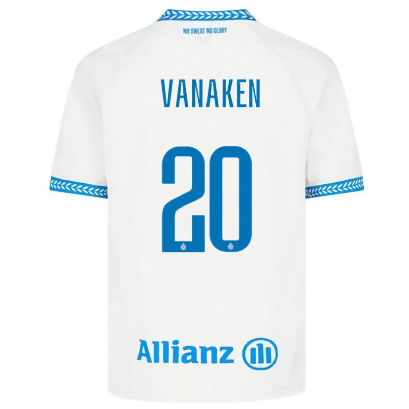 Danxen Hombre Camiseta Hans Vanaken #20 Azul Blanco 2ª Equipación 2025/26 La Camisa México