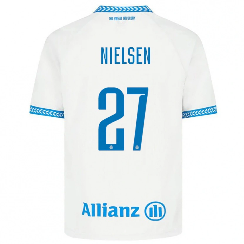 Danxen Hombre Camiseta Casper Nielsen #27 Azul Blanco 2ª Equipación 2025/26 La Camisa México