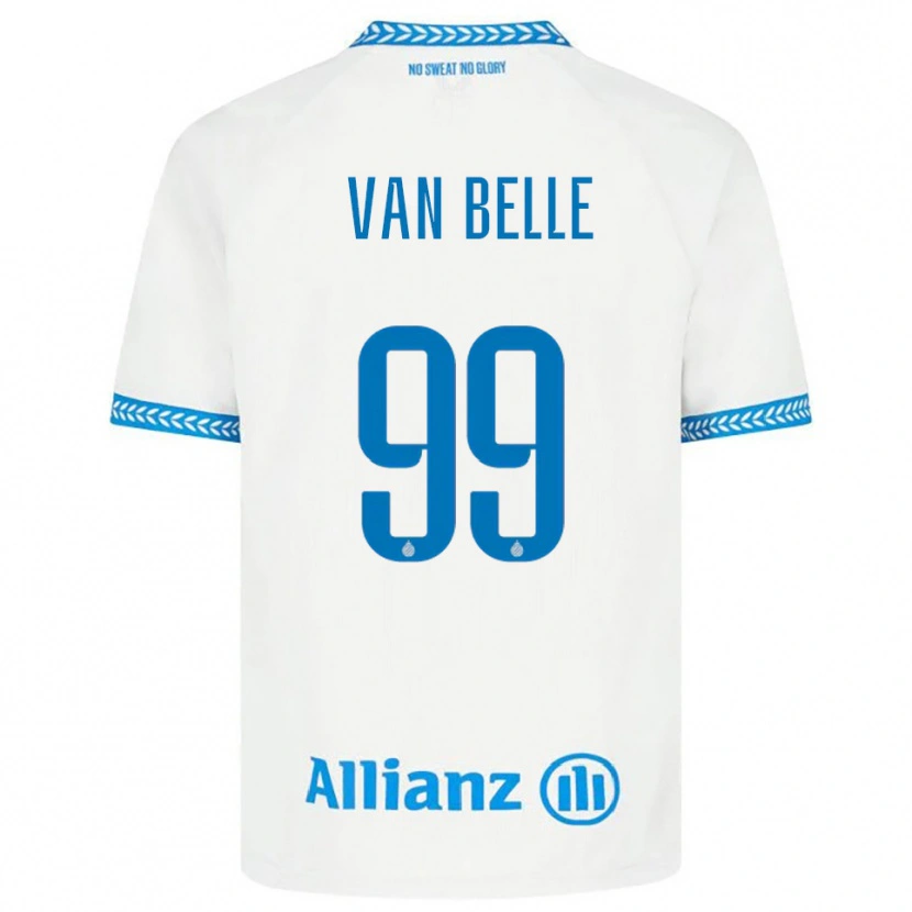 Danxen Hombre Camiseta Lyndsey Van Belle #99 Azul Blanco 2ª Equipación 2025/26 La Camisa México