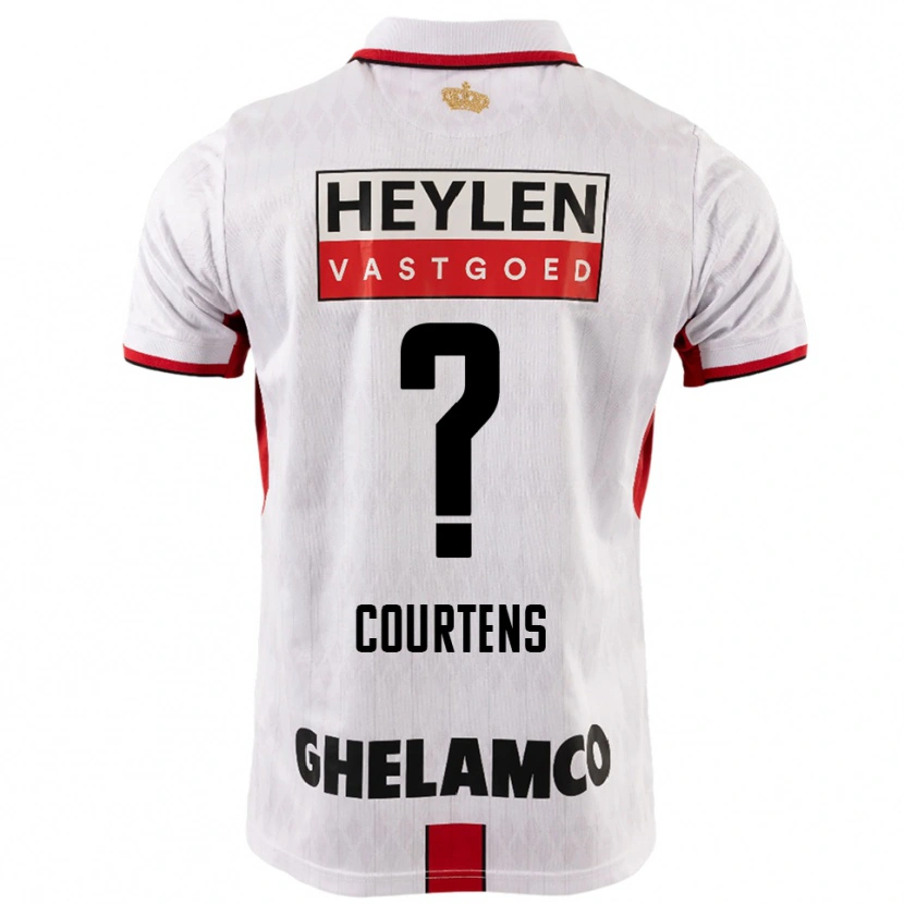 Danxen Hombre Camiseta Nolhan Courtens #0 Blanco Rojo 2ª Equipación 2025/26 La Camisa México
