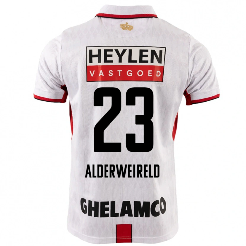 Danxen Hombre Camiseta Toby Alderweireld #23 Blanco Rojo 2ª Equipación 2025/26 La Camisa México