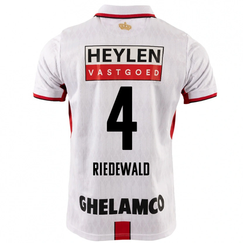 Danxen Hombre Camiseta Jairo Riedewald #4 Blanco Rojo 2ª Equipación 2025/26 La Camisa México