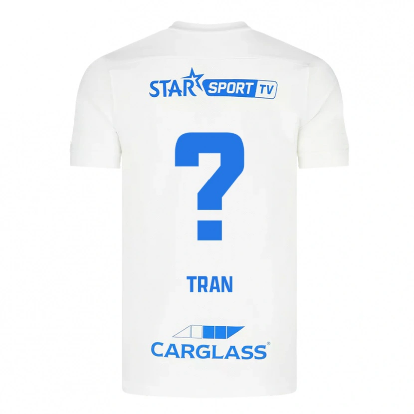 Danxen Hombre Camiseta Lenn-Minh Tran #0 Blanco Azul 2ª Equipación 2025/26 La Camisa México
