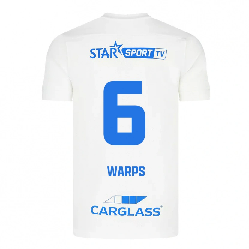 Danxen Hombre Camiseta Isa Warps #6 Blanco Azul 2ª Equipación 2025/26 La Camisa México