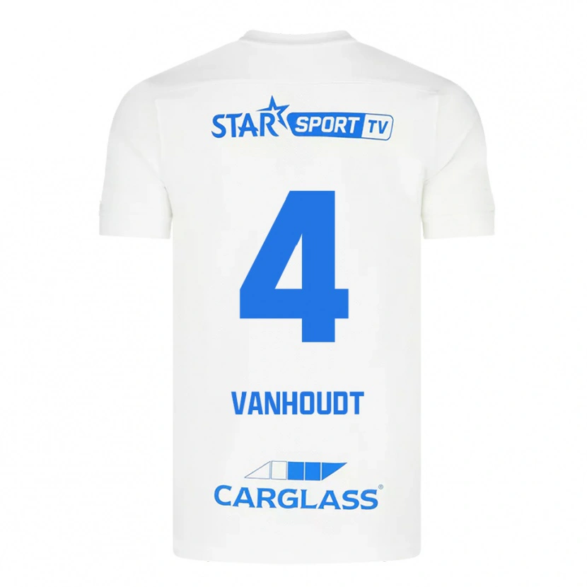Danxen Hombre Camiseta Luna Vanhoudt #4 Blanco Azul 2ª Equipación 2025/26 La Camisa México