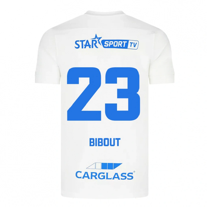 Danxen Hombre Camiseta Aaron Bibout #23 Blanco Azul 2ª Equipación 2025/26 La Camisa México