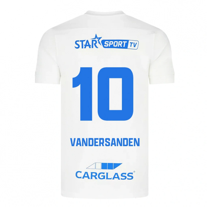 Danxen Hombre Camiseta Sien Vandersanden #10 Blanco Azul 2ª Equipación 2025/26 La Camisa México