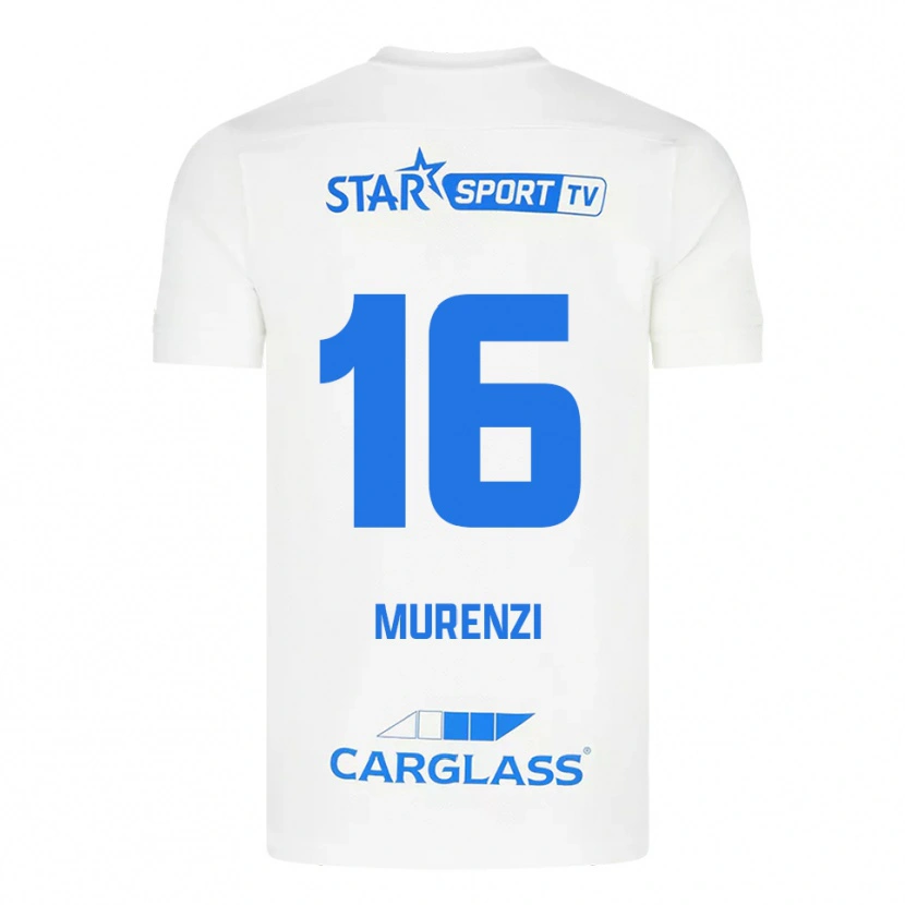 Danxen Hombre Camiseta Aaron Murenzi #16 Blanco Azul 2ª Equipación 2025/26 La Camisa México