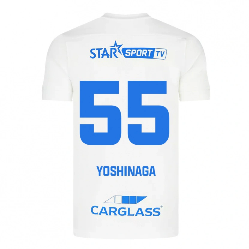 Danxen Hombre Camiseta Yumeki Yoshinaga #55 Blanco Azul 2ª Equipación 2025/26 La Camisa México