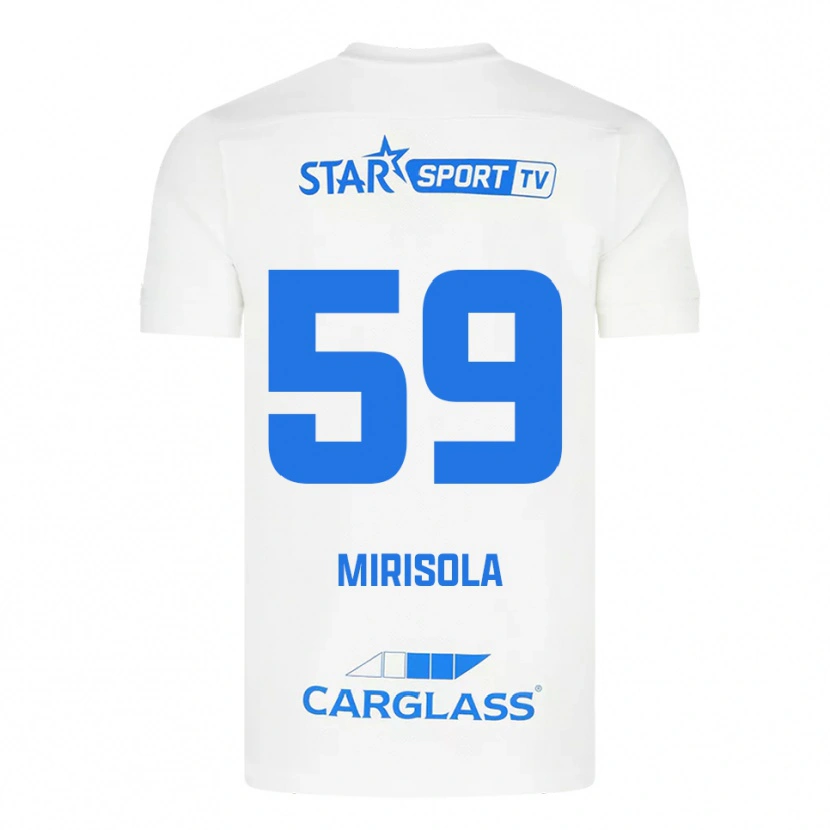 Danxen Hombre Camiseta Robin Mirisola #59 Blanco Azul 2ª Equipación 2025/26 La Camisa México