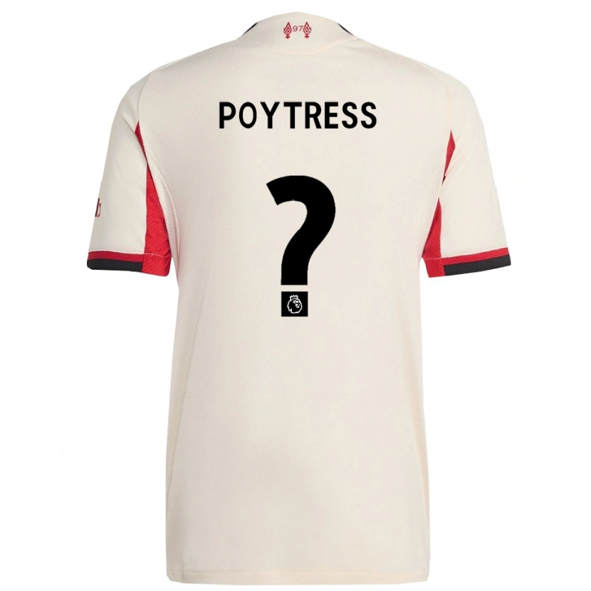 Danxen Hombre Camiseta Jacob Poytress #0 Blanco Negro 2ª Equipación 2025/26 La Camisa México