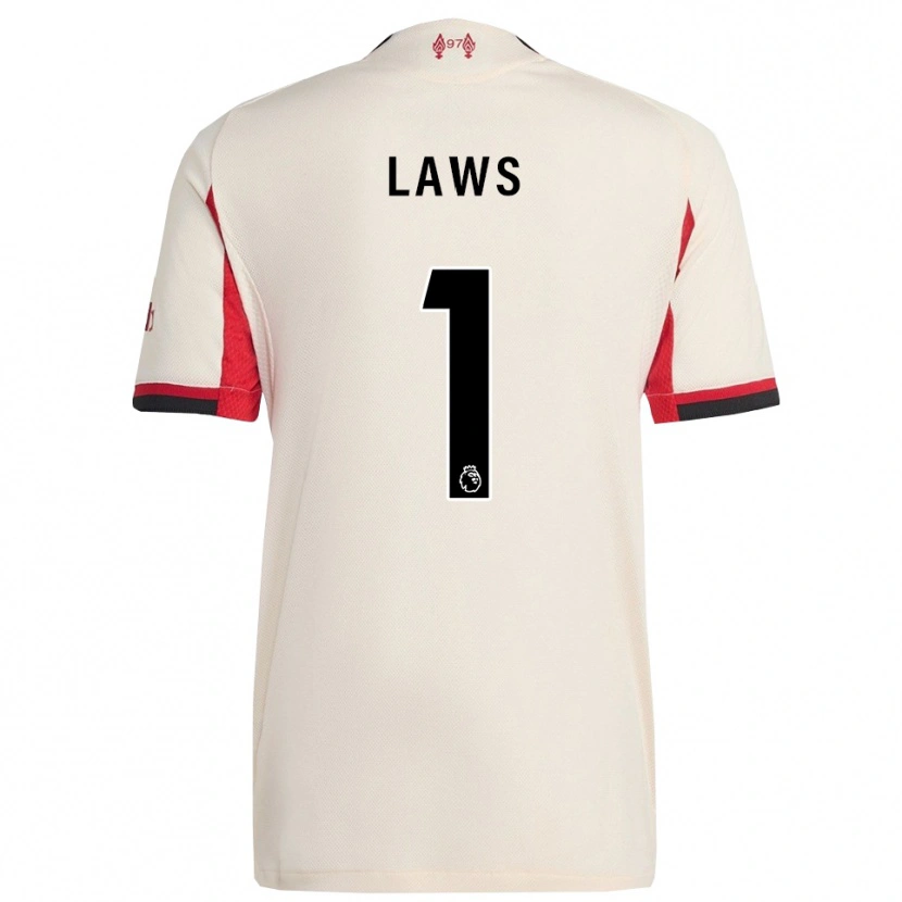 Danxen Hombre Camiseta Rachael Laws #1 Blanco Negro 2ª Equipación 2025/26 La Camisa México