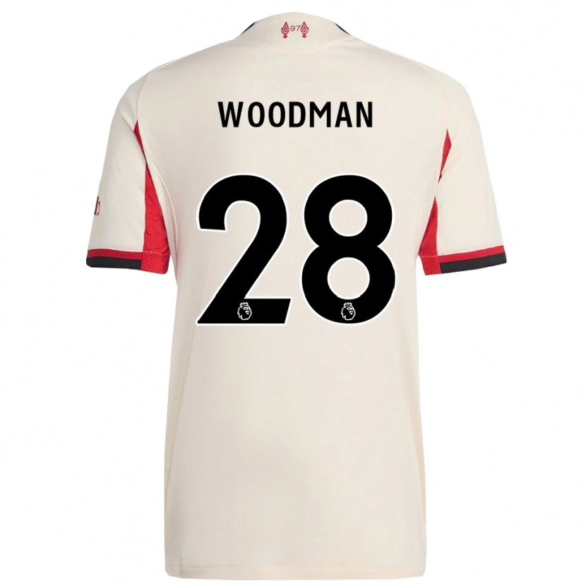 Danxen Hombre Camiseta Freddie Woodman #28 Blanco Negro 2ª Equipación 2025/26 La Camisa México