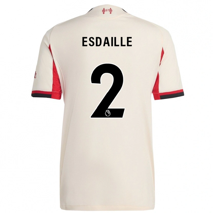 Danxen Hombre Camiseta Dj Esdaille #2 Blanco Negro 2ª Equipación 2025/26 La Camisa México