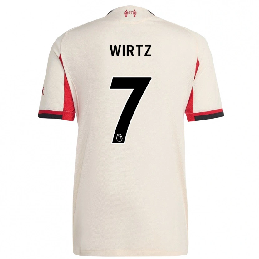 Danxen Hombre Camiseta Florian Wirtz #7 Blanco Negro 2ª Equipación 2025/26 La Camisa México