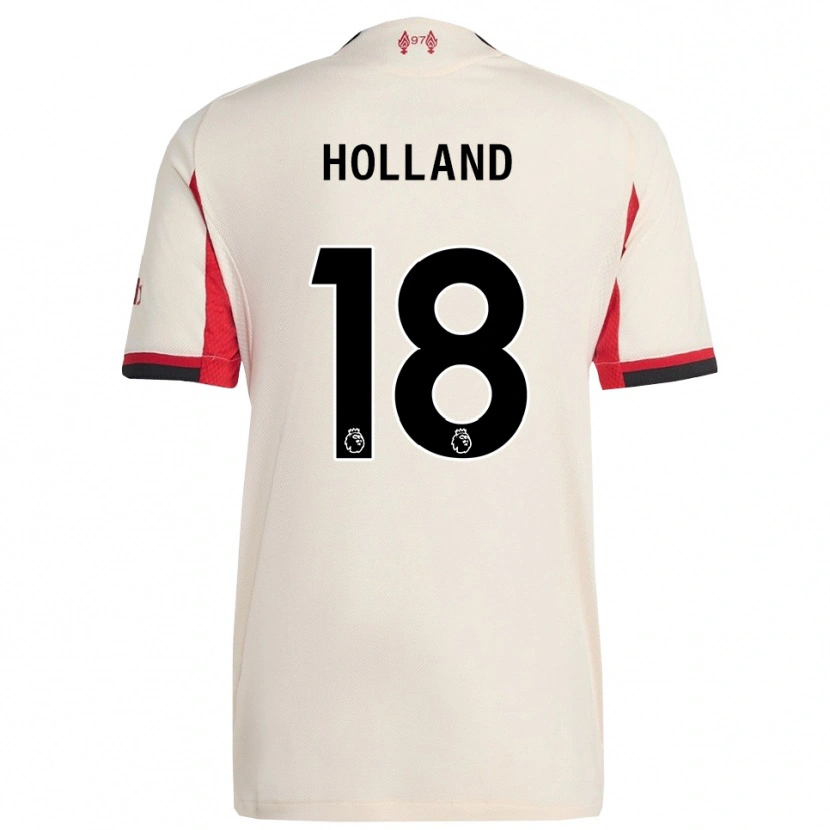 Danxen Hombre Camiseta Ceri Holland #18 Blanco Negro 2ª Equipación 2025/26 La Camisa México
