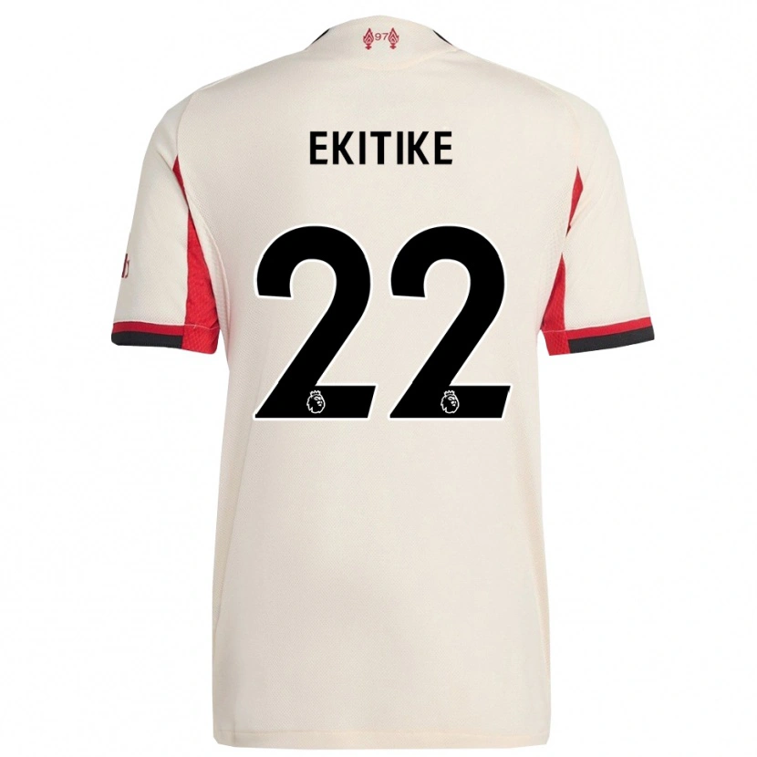Danxen Hombre Camiseta Hugo Ekitiké #22 Blanco Negro 2ª Equipación 2025/26 La Camisa México