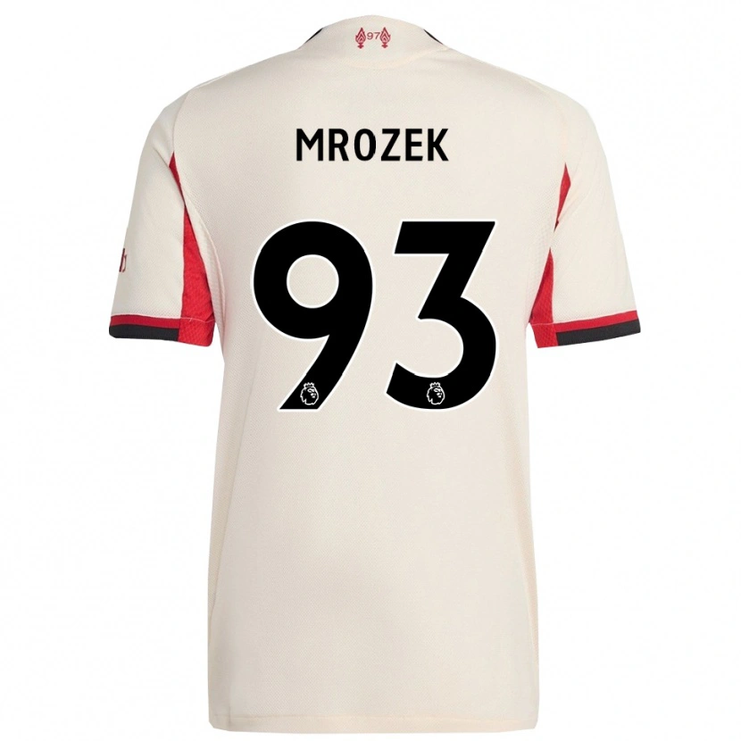 Danxen Hombre Camiseta Fabian Mrozek #93 Blanco Negro 2ª Equipación 2025/26 La Camisa México