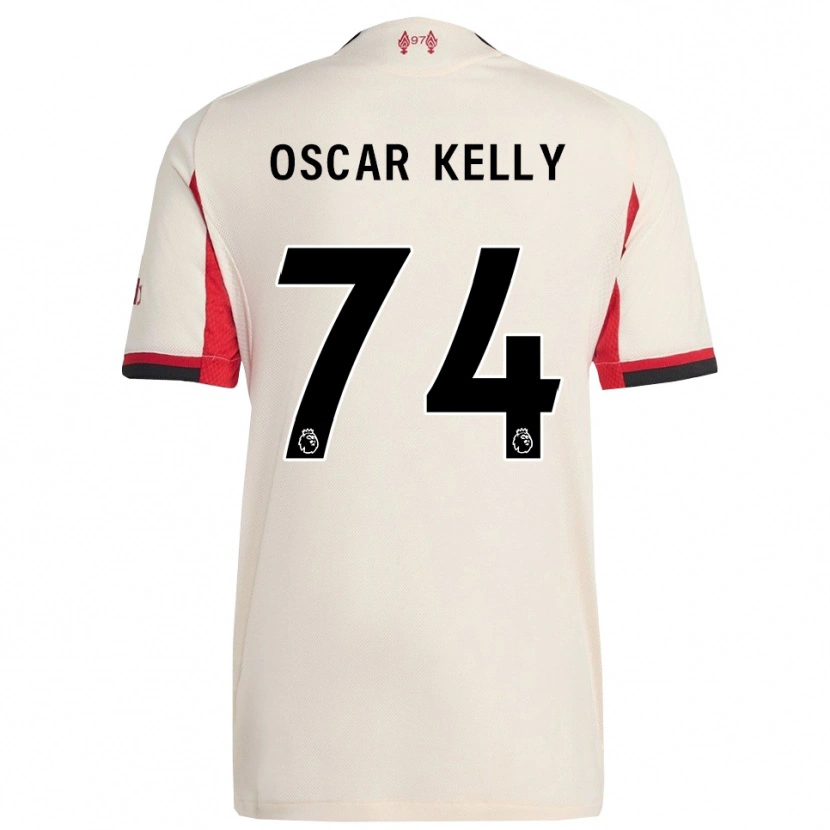 Danxen Hombre Camiseta Oscar Kelly #74 Blanco Negro 2ª Equipación 2025/26 La Camisa México