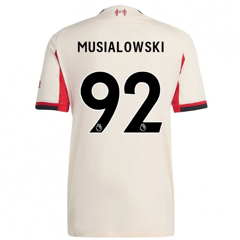 Danxen Hombre Camiseta Mateusz Musialowski #92 Blanco Negro 2ª Equipación 2025/26 La Camisa México