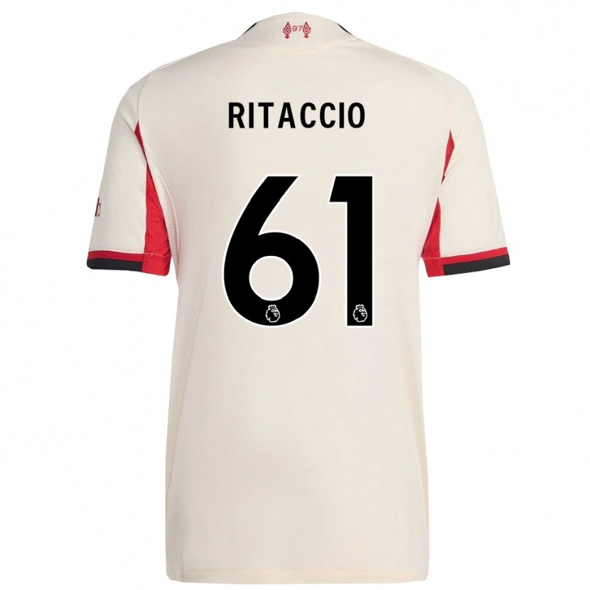 Danxen Hombre Camiseta Matteo Ritaccio #61 Blanco Negro 2ª Equipación 2025/26 La Camisa México