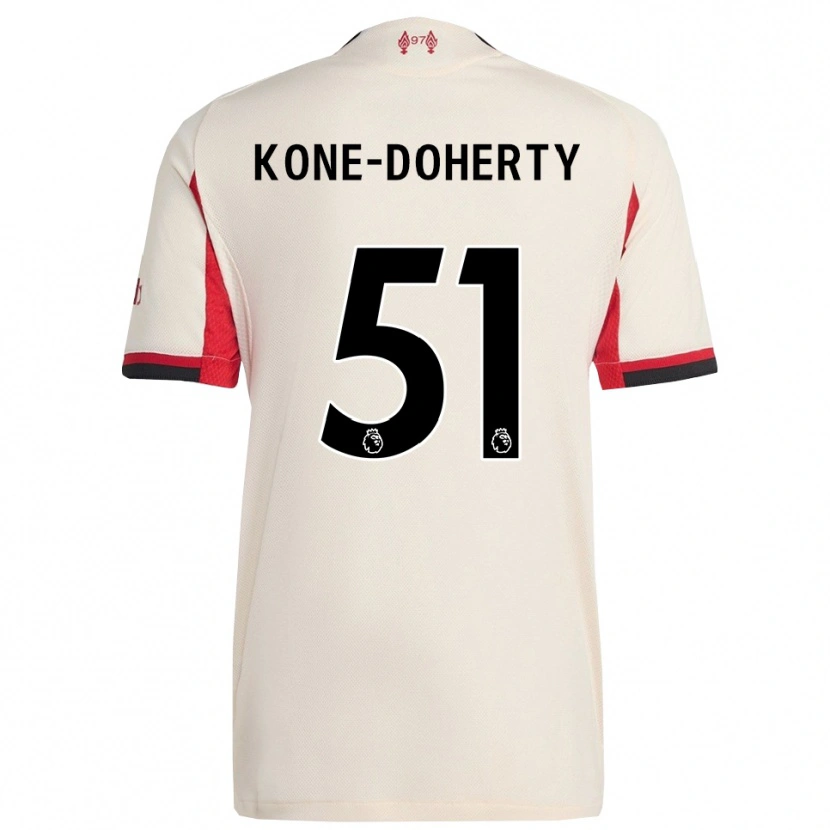 Danxen Hombre Camiseta Trent Kone-Doherty #51 Blanco Negro 2ª Equipación 2025/26 La Camisa México